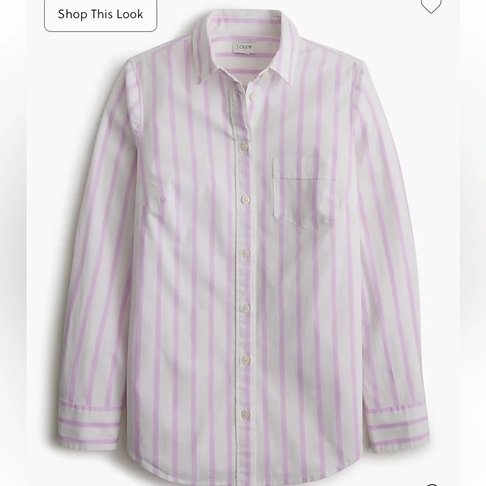 J Crew Lightweight cotton-blend shirt in signature fit size L petite new